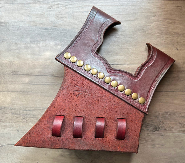 Baldric, Belt style, Brown, Leather