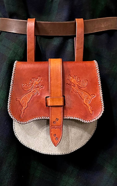 2 in 1 "Fairy Cattle" Viking/Dwarven Belt Pouch/Purse Sporran