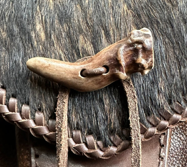 Sporran,  18th Century Style, Brown & Hair On Cowhide Flap Rustic #2