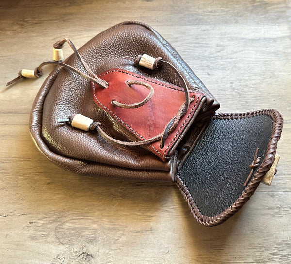 Bespoke SporranBelt style.  Brown Rustic Rob Roy Style w/Lion Rampant Flap