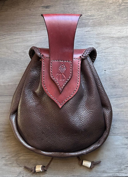 Bespoke SporranBelt style.  Brown Rustic Rob Roy Style w/Lion Rampant Flap