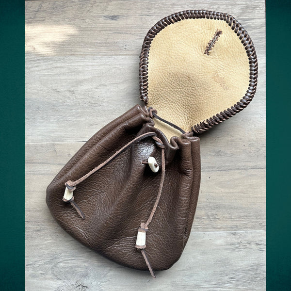 Sporran Brown Rustic Rob Roy Style, Small Belt Pouch