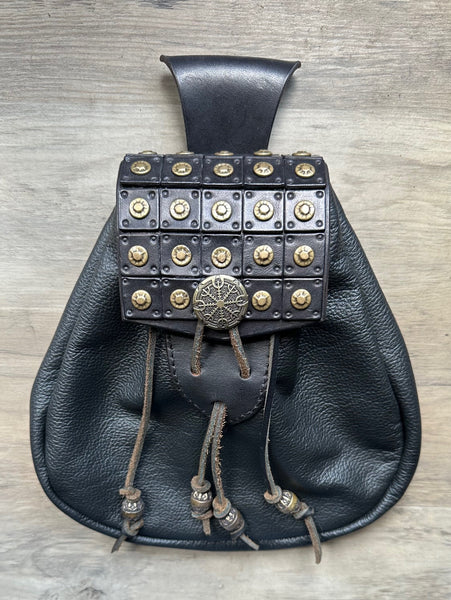 "Warrior of the North" Sporran & Black Studded Leather Wrist Band/Cuff *Special*