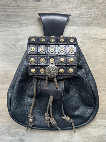 "Warrior of the North" Sporran & Black Studded Leather Wrist Band/Cuff *Special*