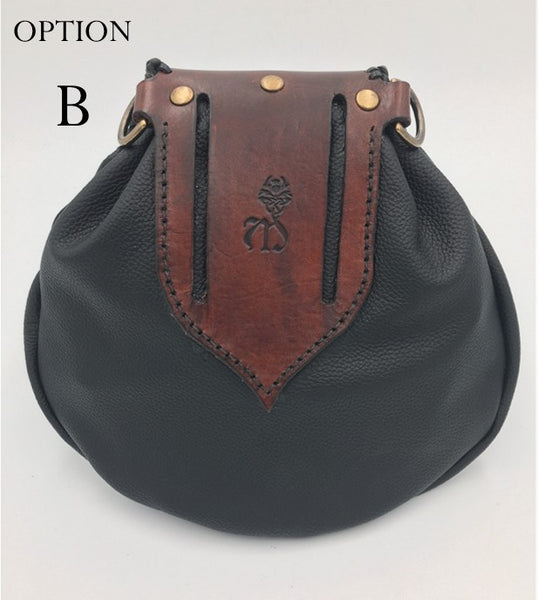 Rob Roy Sporran, Black And Red with Celtic web Cut Work Flap