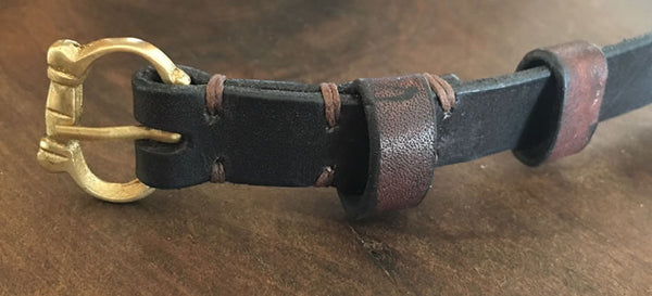 Sporran, 18th Century Styled Rob Roy Style, Brown w/Button Flap, Fixed Sporran Belt