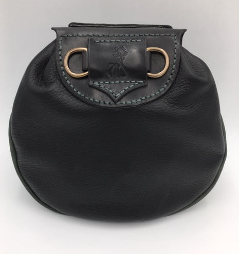Rob Roy Style Sporran with Cut work Celtic Knot Pattern. Black & Lovat ...