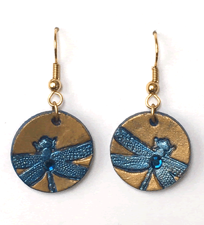 Dragonfly Leather Earrings