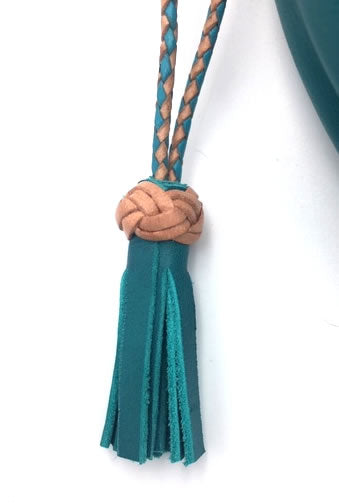 "The Celtic Web" Cross Body Bag, Turquoise & Tan