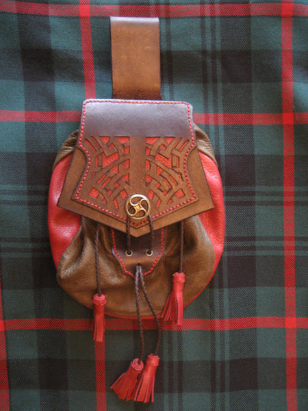 Sporran #22, Rob Roy Style with Cut work Celtic Knot Pattern